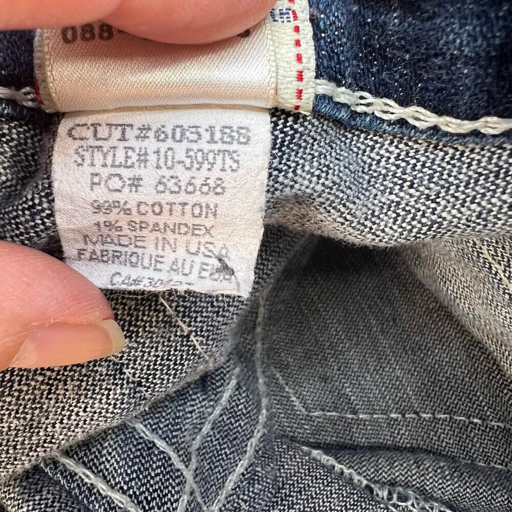 True Religion Jeans Women's 26 (2) Blue Julie Straight Pocket Flap Preppy - Picture 7 of 15